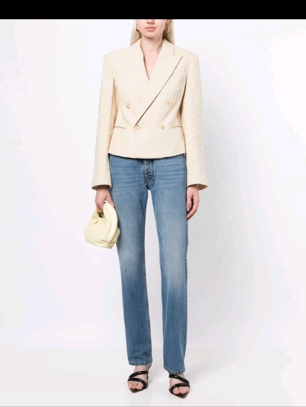 A.L.C. Cream Blazer with Silver Chain